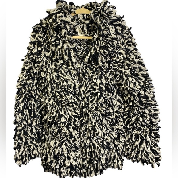 Isabel Marant for H&M Hand Knit Zip Front Loop Knit Wool Cardigan - Picture 2 of 8